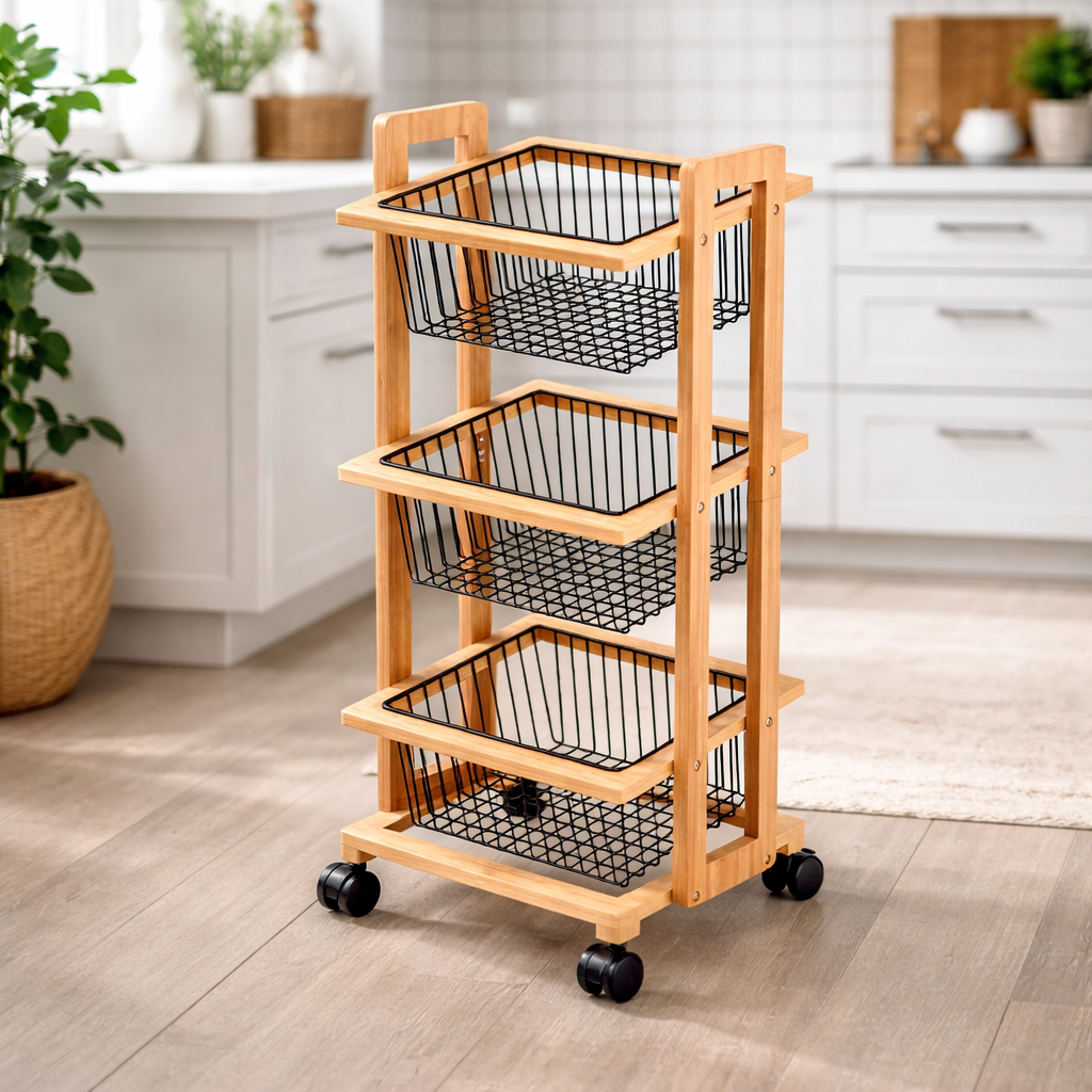Kitchen Basket Trolley